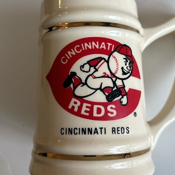 Vintage Cincinnati Reds Retro Logo Team Stein Mug - Picture 10 of 10
